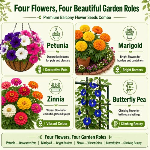 Surekha Agro Premium Balcony Flower Seeds Combo - Image 3