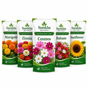 Surekha Agro 5 Easy Flower Garden Seeds Combo