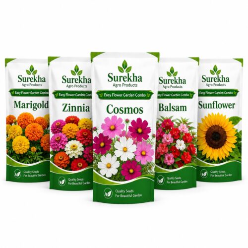 Surekha Agro 5 Easy Flower Garden Seeds Combo - Image 1 Surekha Agro 5 Easy Flower Garden Seeds Combo - Image 1