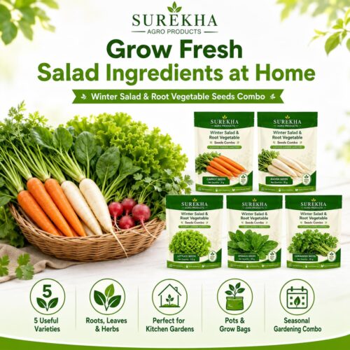 Surekha Agro Winter Salad and Root Vegetable Seeds Combo - Image 3