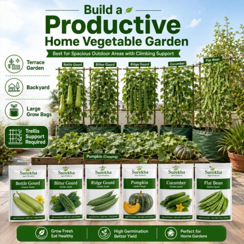 Surekha Agro Gourd and Climber Vegetable Seeds Combo – 6 Varieties - Image 4