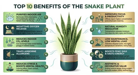 Snake Plant Benefits:10 Reasons to Keep This in Your Home